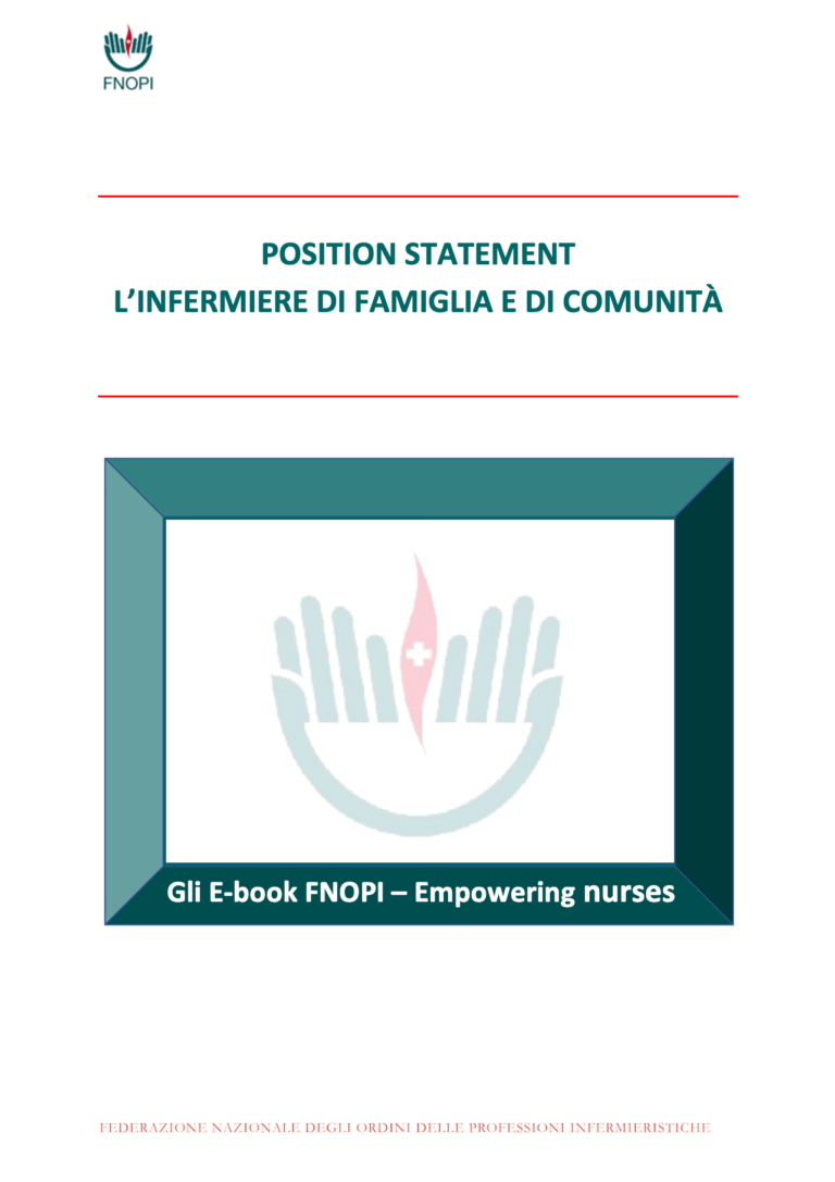 Position Statement – L’infermiere di famiglia e di comunità